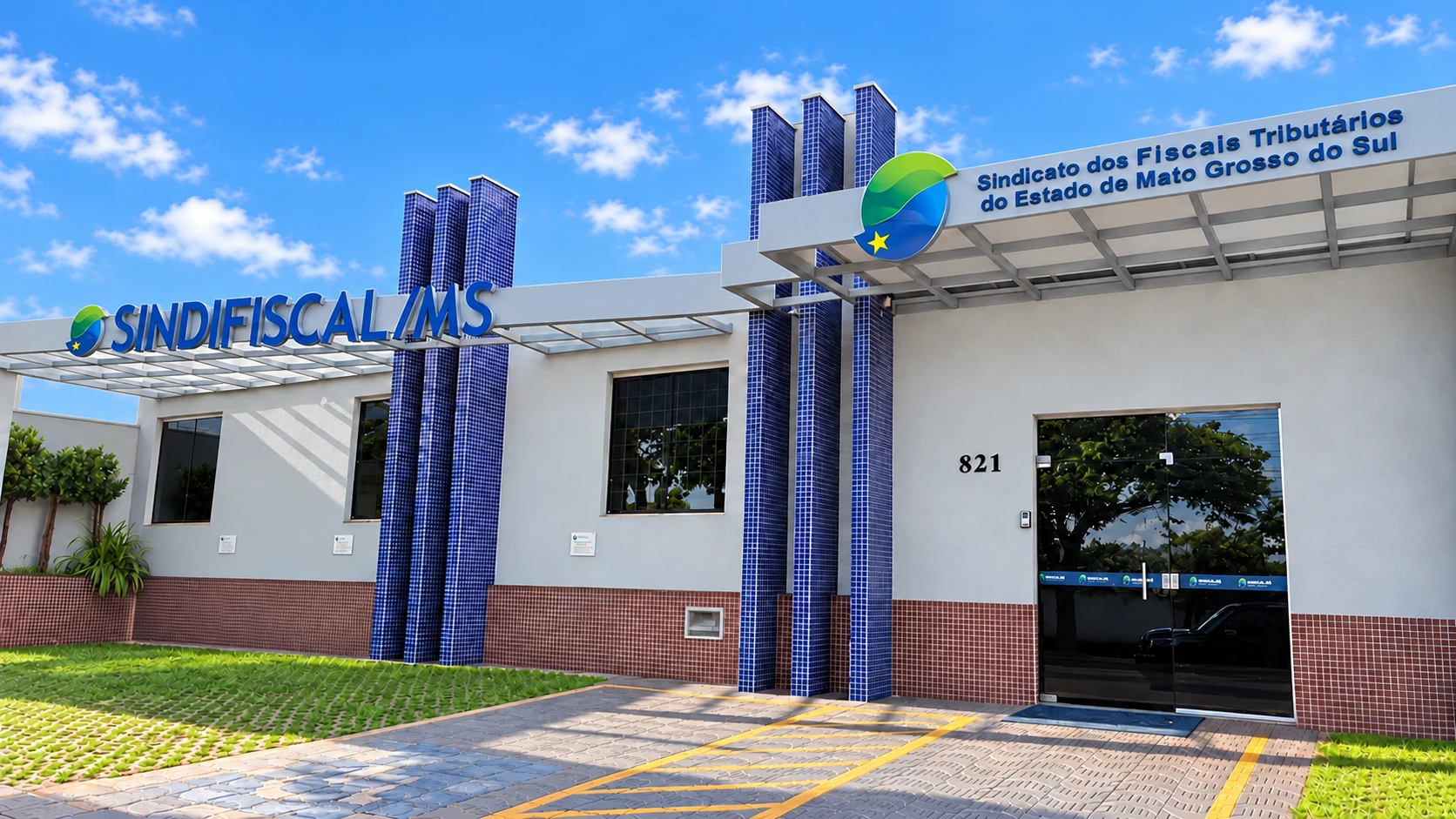Fachada da sede do SINDIFISCAL/MS em Campo Grande